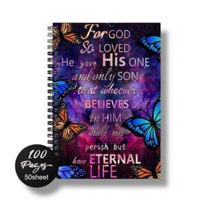 NEW - WOMENS - JOHN 3.16 - FOR GOD SO LOVED THE WORLD 100 PAGE - JOURNAL